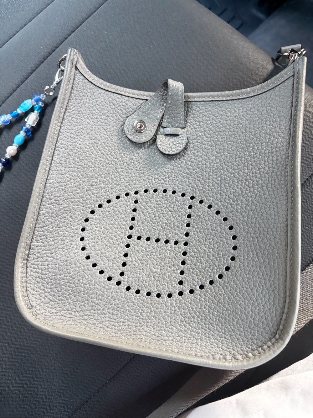 Authentic Hermes Evelyne TPM Amazone Bag in gris Meyer